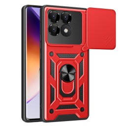 RING KAMERA Borító tartóval Xiaomi Poco F6-hoz Pro piros