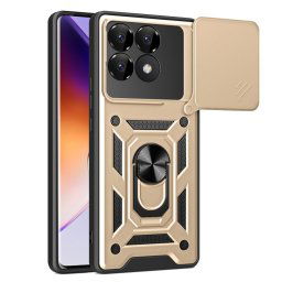 RING KAMERA Borító tartóval Xiaomi Poco F6 Pro aranyhoz