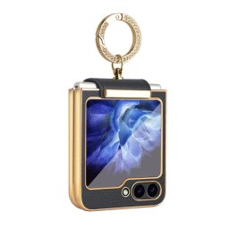 LEATHER Fedél tartóval a Samsung Galaxy Z Flip7 FE 5G / Flip6 5G fekete