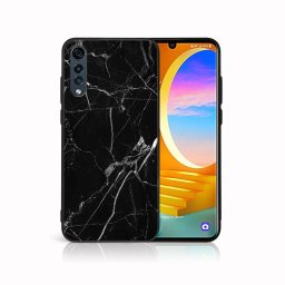 PROTEMIO MY ART Védőburkolat a LG Velvet-hoz BLACK MARBLE (142)