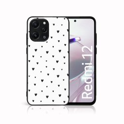 PROTEMIO MY ART Védőburkolat a Xiaomi Redmi 12-hez BLACK HEARTS (167)