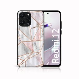 PROTEMIO MY ART Védőburkolat a Xiaomi Redmi 12-hez PINK MARBLE (143)