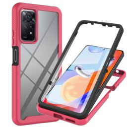 DUAL Kétoldalas burkolat fóliával Xiaomi Redmi Note 11 Pro 5G / Note 11 Pro rózsaszín