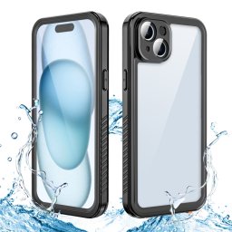 SOLID IP68 Kétoldalas burkolat Apple-hoz iPhone 15 Plus fekete