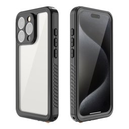 SOLID IP68 Kétoldalas burkolat Apple-hoz iPhone 15 Pro fekete