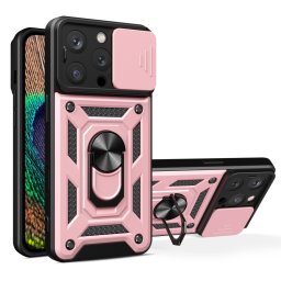 RING KAMERA Borító tartóval Apple iPhone 16 Pro rózsaszín