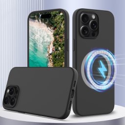 RUBBER MAGSAFE Szilikon burkolat Apple iPhone 16 Pro fekete