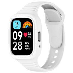 GLACIER Védőtok hevederrel Xiaomi Redmi Watch 3-hoz Aktív fehér
