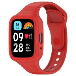 GLACIER Védőtok hevederrel Xiaomi Redmi Watch 3-hoz Aktív piros