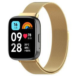 MILANESE Fém szíj Xiaomi Redmi-hez Watch 3 Aktív arany