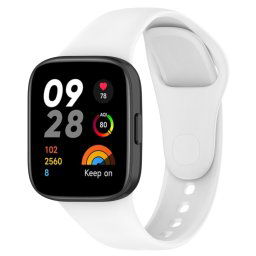 SILICONE Cserélhető szíj Xiaomi Redmihez Watch 3 fehér
