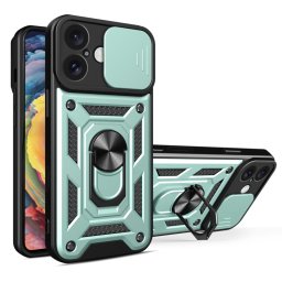 RING KAMERA Borító tartóval Apple iPhone 16 Plus zöld