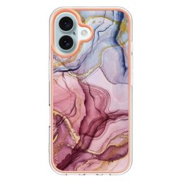 IMD MARBLE Védőburkolat Apple iPhone 16 Plus ROSE RED-hoz