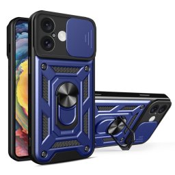 RING KAMERA borító tartóval Apple iPhone 16 kék