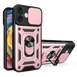 RING KAMERA borító tartóval Apple iPhone 16 rózsaszín