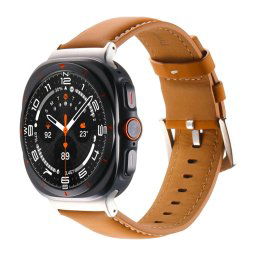 LEATHER Bőrszíj Samsung Galaxyhoz Watch Ultra 47mm világosbarna