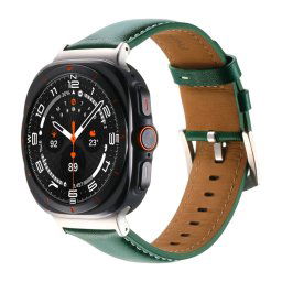 LEATHER Bőrszíj Samsung Galaxyhoz Watch Ultra 47mm zöld