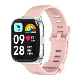 MIJOBS SILICONE Cserélhető heveder: Xiaomi Redmi Watch 3 Lite / Redmi Watch 3 Aktív rózsaszín
