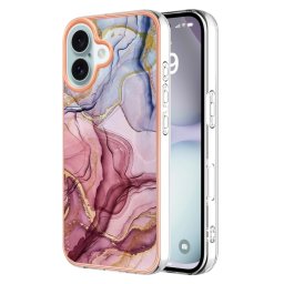 IMD MARBLE Védőburkolat Apple iPhone 16 ROSE RED-hoz
