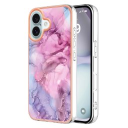 IMD MARBLE Védőburkolat Apple iPhone 16 PINK-hoz