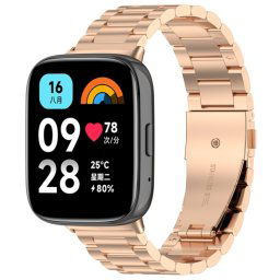 CLASSIC Fém szíj a Xiaomi Redmi-hez Watch 3 Aktív rózsaszín