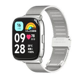MIJOBS MILANESE Fém szíj Xiaomi-hoz Redmi Watch 3 Lite ezüst