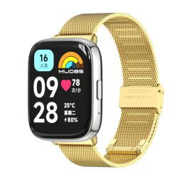 MIJOBS MILANESE Fém szíj Xiaomi-hoz Redmi Watch 3 Lite arany