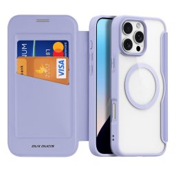 DUX X PRO Flip tok, MagSafe, Apple iPhone 16 Pro Max lila