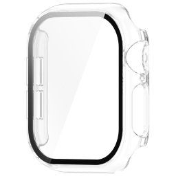 PC FULL COVER Műanyag borítás üveggel a Apple Watch 10-hez 46mm átlátszó