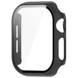 PC FULL COVER Műanyag borítás üveggel Apple Watch 10-hez 46mm fekete