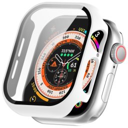 PC FULL COVER Műanyag borítás üveggel Apple Watch 10-hez 42mm fehér