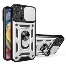 RING KAMERA Borító tartóval Apple iPhone 16 Pro Max ezüst