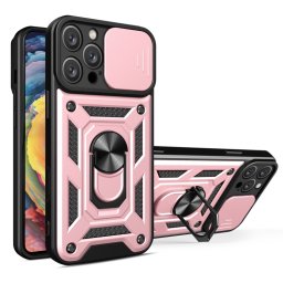 RING KAMERA Borító tartóval Apple számára iPhone 16 Pro Max rózsaszín