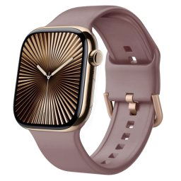 SILICONE Cserélhető szíj Apple Watch 10-hez 46mm barna-lila
