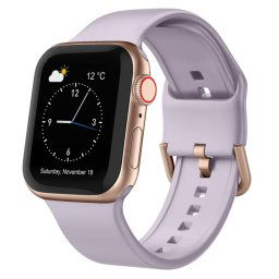SILICONE Cserélhető szíj a Apple Watch 10-hez 46mm lila
