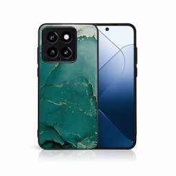 PROTEMIO MY ART Védőburkolat a Xiaomi 14 GREEN-hoz MARBLE (145)