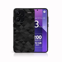 PROTEMIO MY ART Védőburkolat a Xiaomi Redmi-hoz Note 13 Pro+ 5G BLACK TRIANGLES (232)