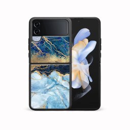 PROTEMIO MY ART Védőburkolat a Samsung-hoz Galaxy Z Flip4 5G BLUE MARBLE (141)