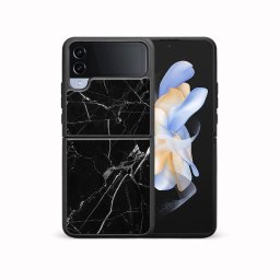 PROTEMIO MY ART Védőburkolat a Samsung-hoz Galaxy Z Flip4 5G BLACK MARBLE (142)