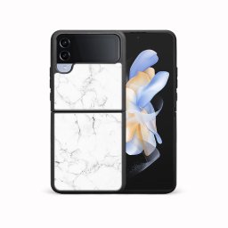 PROTEMIO MY ART Védőburkolat a Samsung-hoz Galaxy Z Flip4 5G WHITE MARBLE (144)