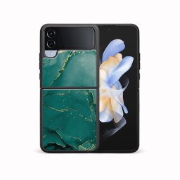 PROTEMIO MY ART Védőburkolat a Samsung-hoz Galaxy Z Flip4 5G GREEN MARBLE (145)