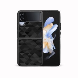 PROTEMIO MY ART Védőburkolat a Samsung-hoz Galaxy Z Flip4 5G BLACK TRIANGLES (232)
