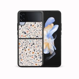 PROTEMIO MY ART Védőburkolat a Samsung-hoz Galaxy Z Flip4 5G BÉZS TERRAZZO (162)