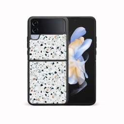 PROTEMIO MY ART Védőburkolat a Samsung-hoz Galaxy Z Flip4 5G GREY TERRAZZO (163)