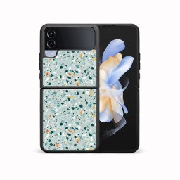 PROTEMIO MY ART Védőburkolat a Samsung-hoz Galaxy Z Flip4 5G BLUE TERRAZZO (164)