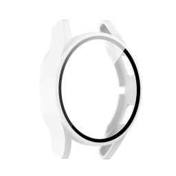 PC FULL COVER Műanyag borítás üveggel Samsung-hoz Galaxy Watch FE fehér