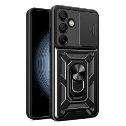 RING KAMERA Borító tartóval Samsung-hoz Galaxy S24 FE 5G fekete