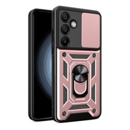 RING KAMERA Borító tartóval Samsung-hoz Galaxy S24 FE 5G rózsaszín