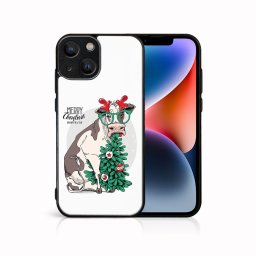 PROTEMIO MY ART Karácsonyi kivitelű borító Apple iPhone 15 Plus VIDÁM CHRISTMAS (074)