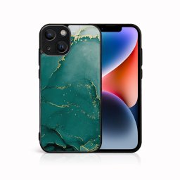 PROTEMIO MY ART Védőburkolat a Apple-hoz iPhone 15 Plus GREEN MARBLE (145)